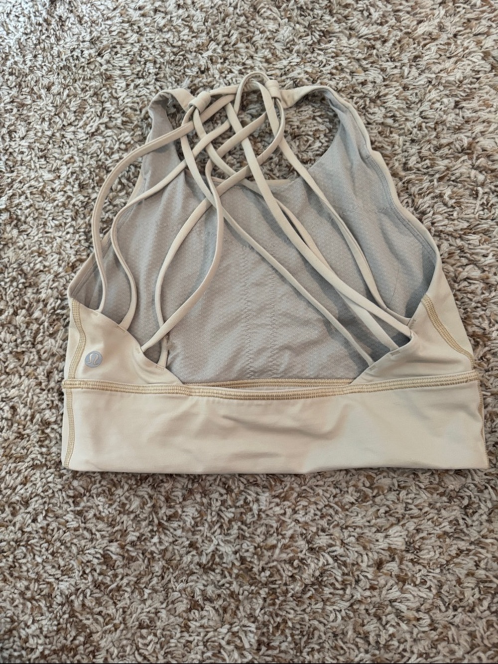 lululemon athletica Strappy Back Sports Bra - Light Beige